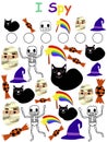 Halloween how many I spy game stock vector illustration Royalty Free Stock Photo